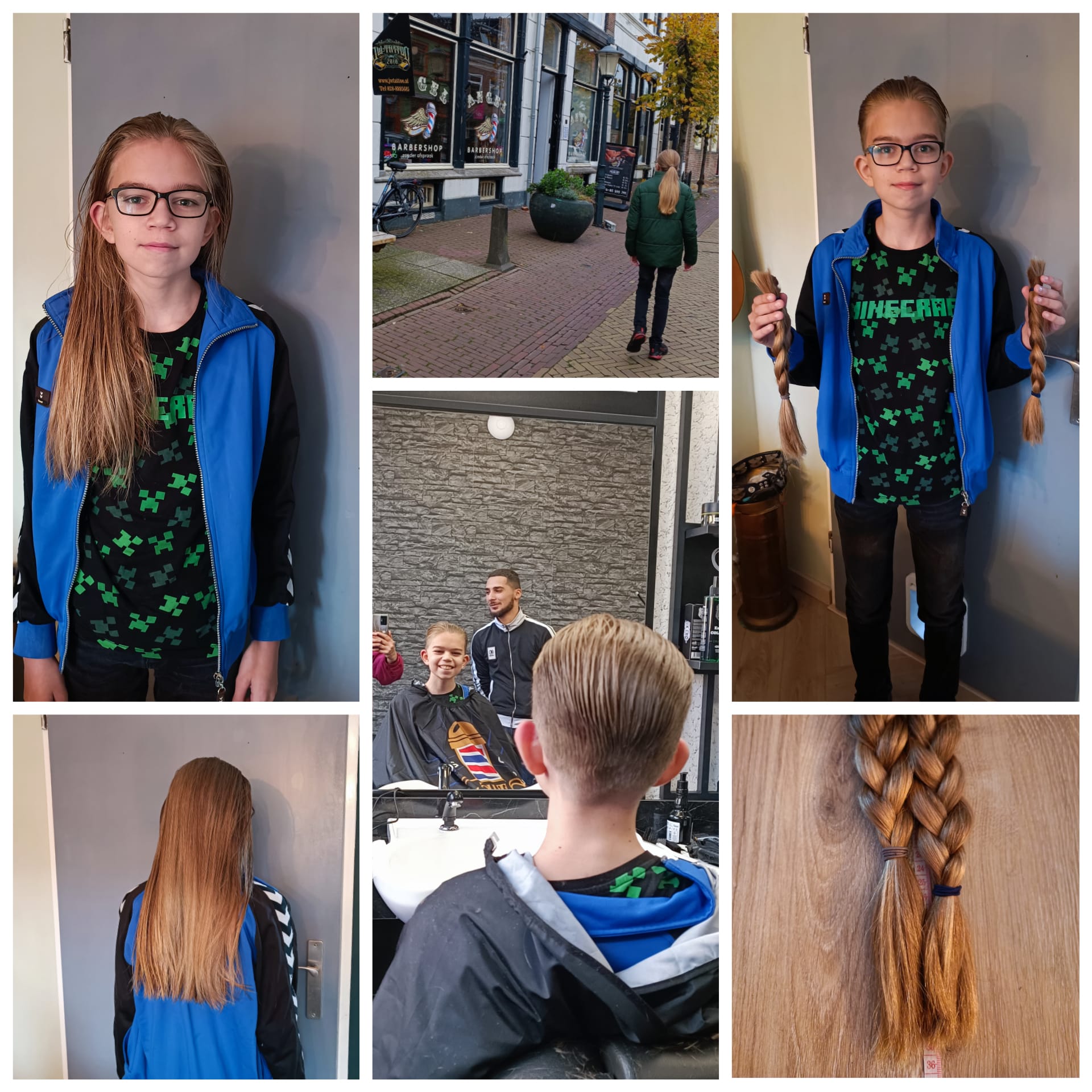 Luuk doneert zijn haar